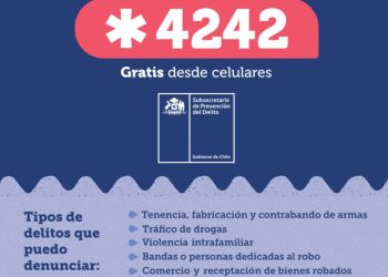 &nbsp;*4242 el nuevo número de Programa Denuncia Seguro