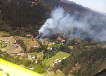 Tres incendios forestales afectan a La Araucanía