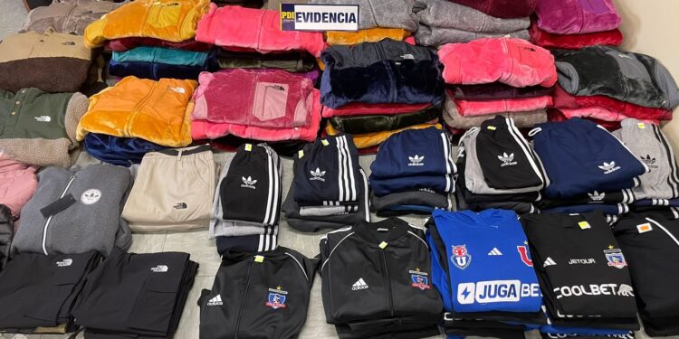 PDI Temuco incautó más de 200 prendas de vestir falsificadas