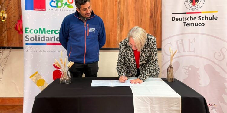 Colegio Alemán dona casi media tonelada de alimentos al Ecomercado Solidario de Temuco
