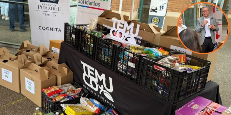 Por segundo año consecutivo el Colegio Pumahue entrega casi media tonelada de alimentos al Ecomercado Solidario de Temuco